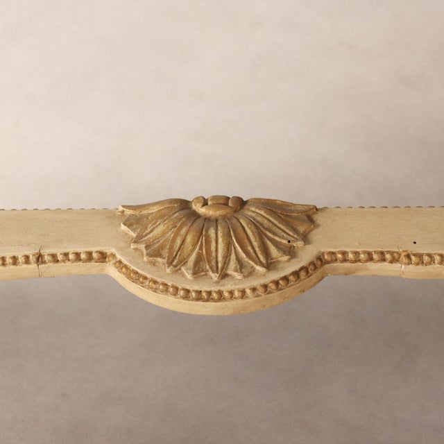 Cream Console Table with Mirror in Neoclassical Style For Sale - Image 8 of 11