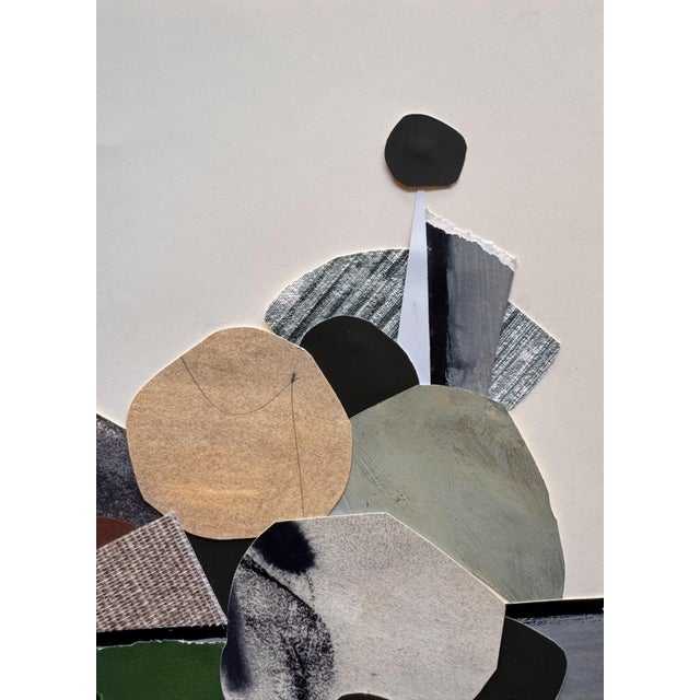 Paper "Vessel 3" Original Mixed-Media Framed Collage on Paper by Zac Woodiel For Sale - Image 7 of 11
