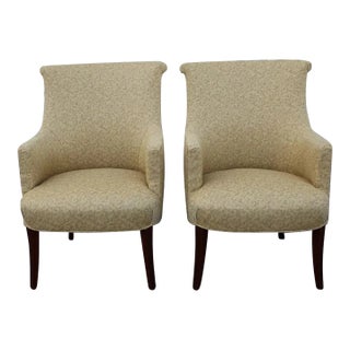 Early 20th Century Pair of Regency Style Club Armchairs with New Upholstery For Sale