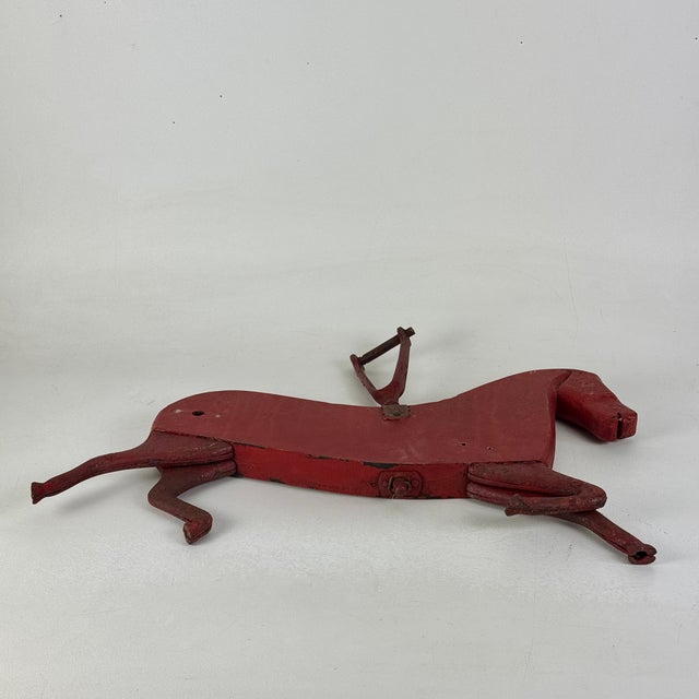 Mystery Vintage Galloping Red Horse Objet d'Art of Possible Carnival Fairground Origin For Sale - Image 15 of 18