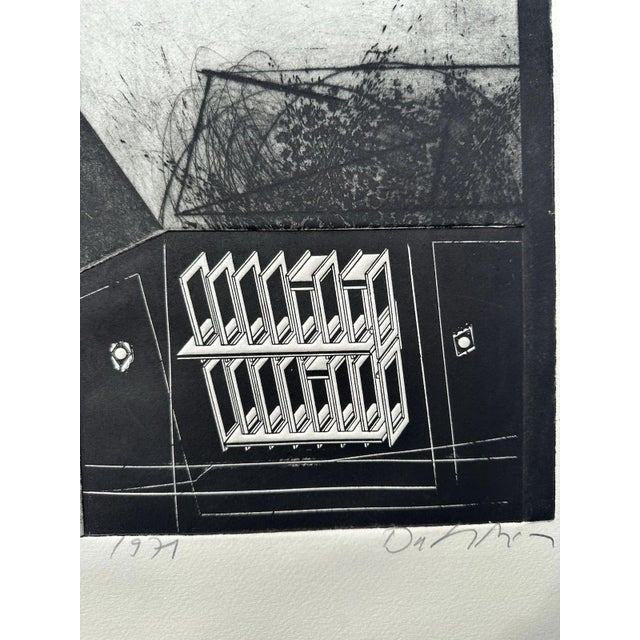 Black Karl Fred Dahmen, Épreuve dArtiste, 1971, Etching For Sale - Image 8 of 13