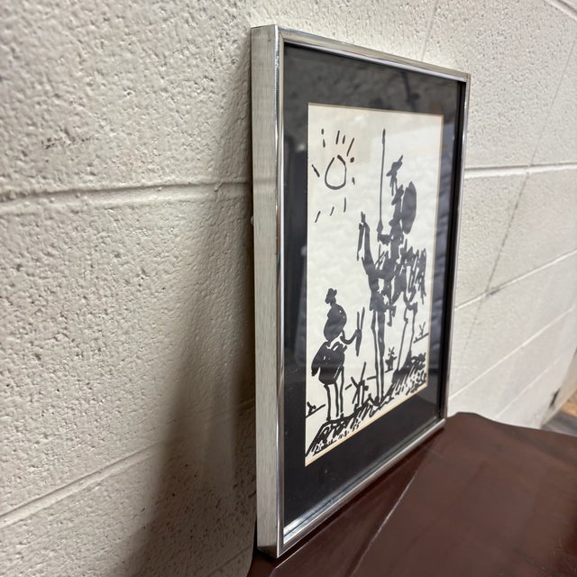 Pablo Picasso Vintage Pablo Picasso 1955 Commemorative Don Quixote Framed Print For Sale - Image 4 of 10