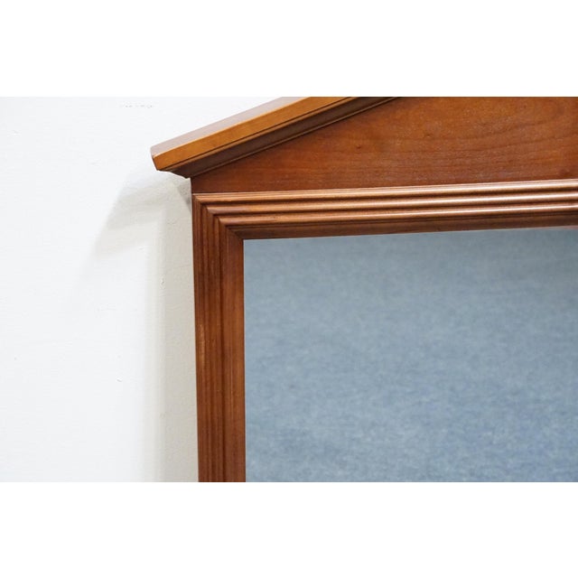 Late 20th Century Broyhill Furniture Cherry Early American Traditional Style 47" Pediment Mirror 1816-6597-36 For Sale - Image 5 of 8