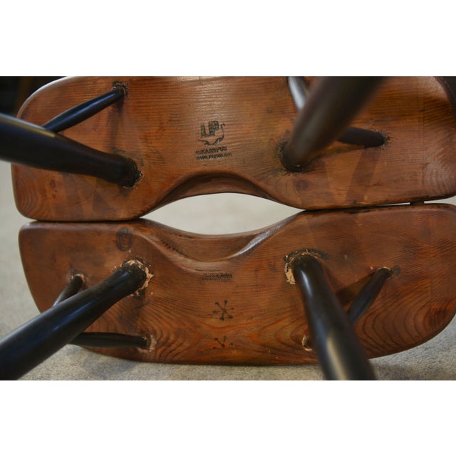 First Edition Pirkka Stools by Ilmari Tapiovaara for Laukaan Puu, 1950s, Set of 2 For Sale - Image 12 of 13