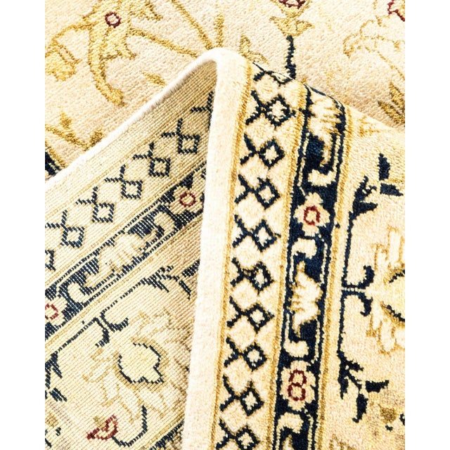 Eclectic, One-of-a-Kind Hand-Knotted Area Rug in Ivory, 9' 1" x 12' 6" For Sale In New York - Image 6 of 8