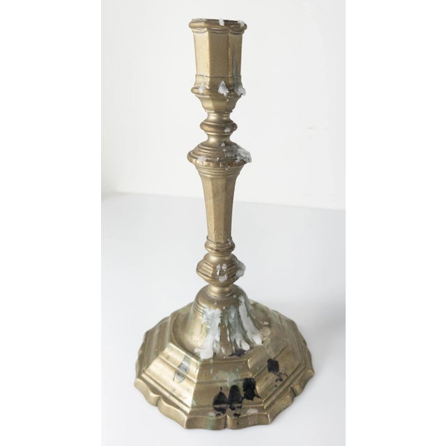 18th or 19th Century Near Pair of Louis XV Style Paktong Candlesticks For Sale - Image 4 of 13