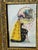 Spanish 1940s Spanish Embroidered Flamenco Dancer Postcard in Gold Frame For Sale - Image 3 of 5