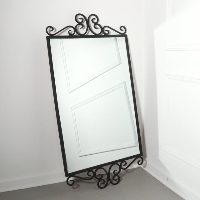 1960s Salterini Style Wrought Iron Wall Mirror For Sale In Tampa - Image 6 of 6