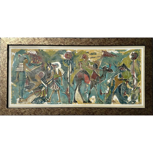 Homage to the Pharoah, Lithograph by J. Demerio (Framed) For Sale - Image 4 of 12
