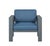 Sardinia Aluminum Frame Outdoor Sofa Set - Blue Cushions For Sale In Chicago - Image 6 of 15