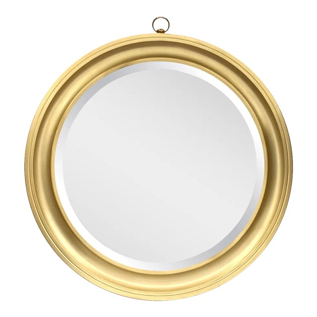 Mid-Century Italian Golden Aluminum Mirror by Sergio Mazza for Artemide, 1960s For Sale
