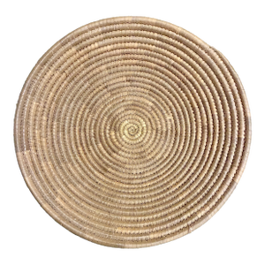1970s Handmade Bahamian "Plait Lady" Large Basket, 23" Diameter