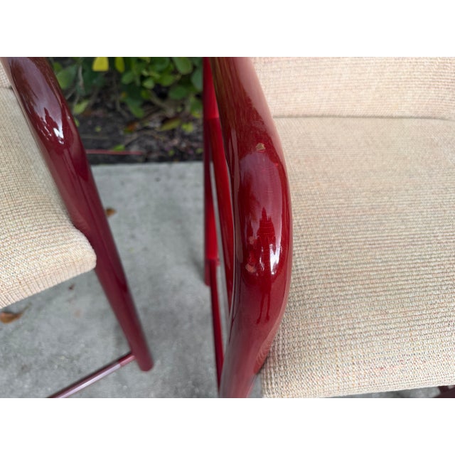 Vintage Loewenstein Curved Arm Counter Stools - Set of 4 For Sale - Image 15 of 16