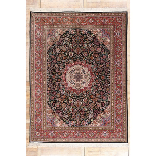 Vintage Chinese Tabriz Rug, 09'01 X 12'04 For Sale - Image 10 of 10