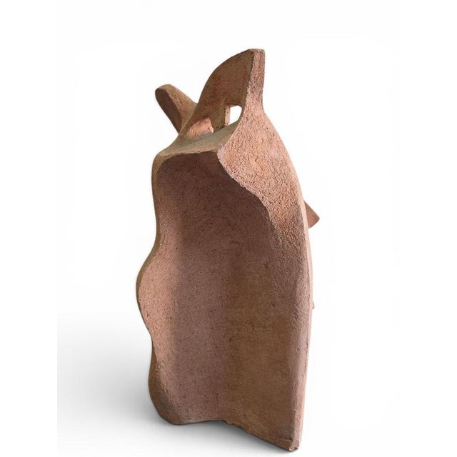 Ceramic European Artist, Cubist Head Sculpture, 1970s, Terracotta For Sale - Image 7 of 14