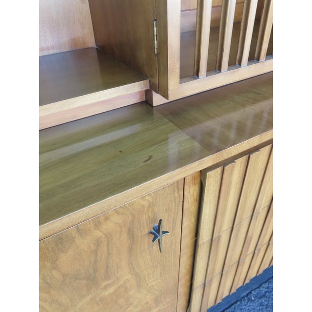 John Widdicomb Mid Century Two Part Sideboard Display Shelves Bookcase 6417 For Sale - Image 10 of 18
