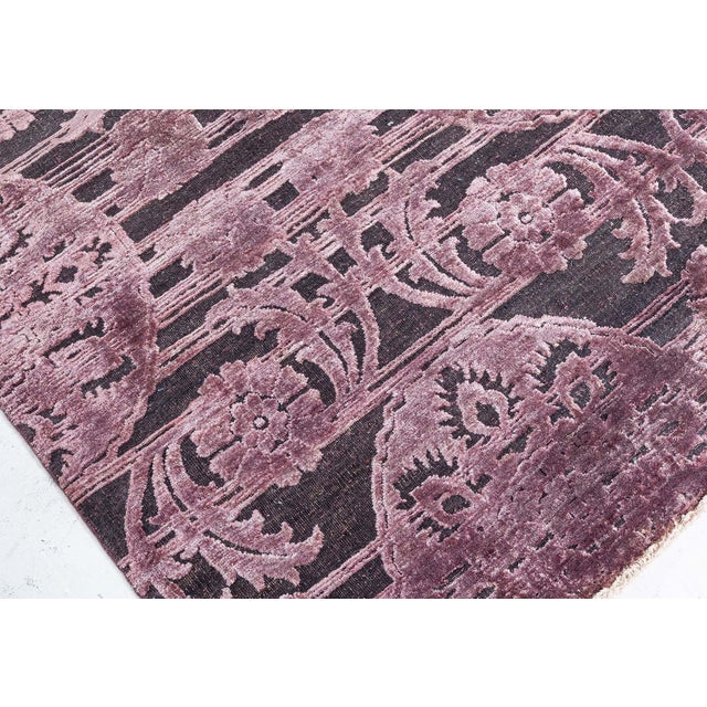 Early 21st Century Contemporary Indian Handwoven Silk and Wool Rug by Doris Leslie Blau For Sale - Image 5 of 6