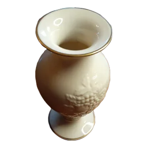 1970s Lenox Ivory Porcelain Usa Fruit of Life Vase