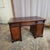 Victorian Antique English Oak Leather Top Pedestal Desk With Acanthus Leaf Carvings For Sale - Image 3 of 11