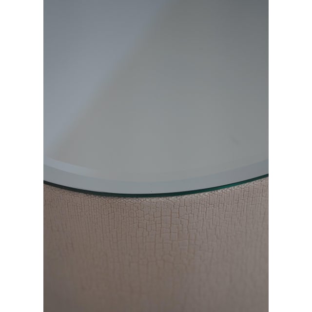 Studio A Home Studio a Modern Textured Canvas Mirror Top Pedestal For Sale - Image 4 of 10