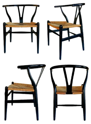 Sedie CH24 Wishbone Chair by Hans Wegner for Carl Hansen & Søn, 1950s, Set of 4