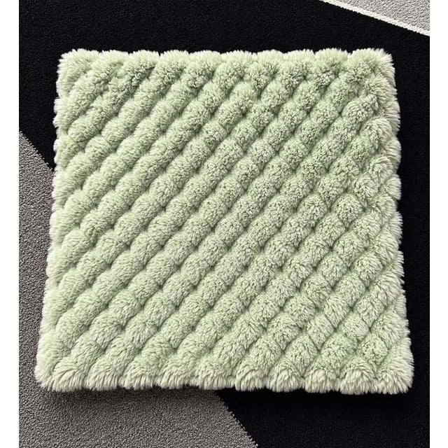 West Elm Textured Green Decorative Throw Pillow 16x16 Inches For Sale - Image 4 of 10
