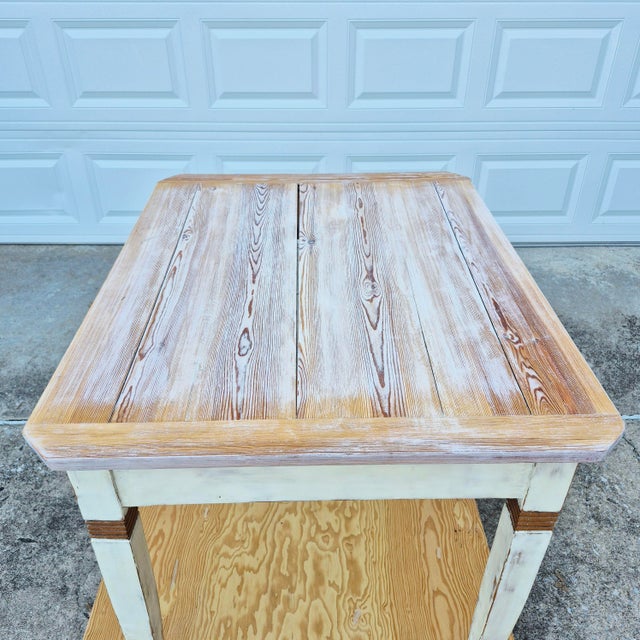 Gustavian Swedish Farmhouse Style Antique Pine Dining Table Desk W/ Reeded Dummy Drawer For Sale - Image 10 of 10