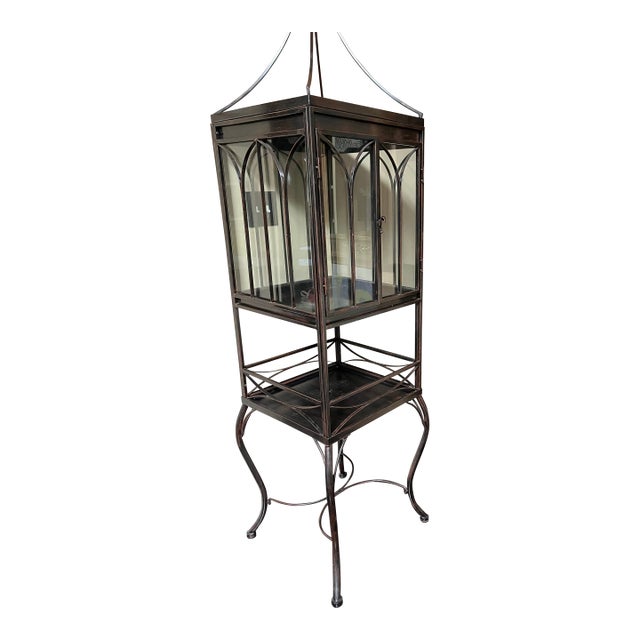 Victorian Gothic Revival Floor-Standing Terrarium Wardian Glass Plant Conservatory For Sale