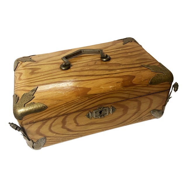 Vintage Decorative Wooden Box For Sale