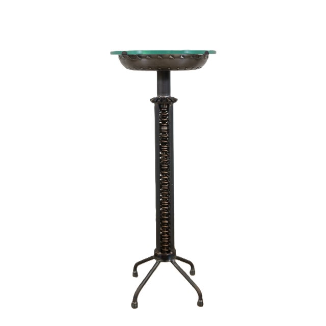 Contemporary Industrial Turbine Pedestal Table by Jon F. Little For Sale - Image 3 of 6