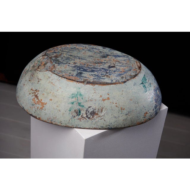 Antique Swedish Folk Art Hand-Crafted Painted Bowl For Sale - Image 6 of 8