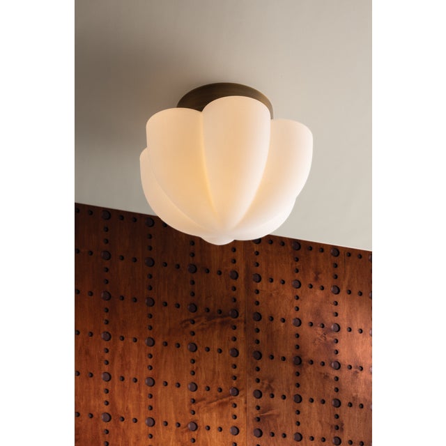 Hudson Valley Lighting Seabrook 11.25 in. 1 Light Flush Mount in Historic Bronze Finish For Sale - Image 9 of 11
