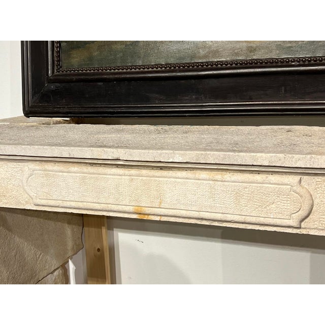 Antique French Limestone Fireplace Mantel From Burgundy, 19th Century For Sale - Image 17 of 18