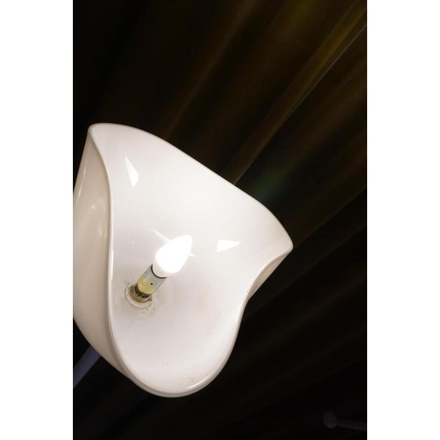Venini Tricorno Floor Lamp in Opaline Glass by Ludovico Diaz De Santillana for Venini, 1980s For Sale - Image 4 of 12