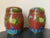 A beautiful pair of colorful cloisonne ginger jars, circa mid 20th century, China. Made of cloisonne enamel on brass,...