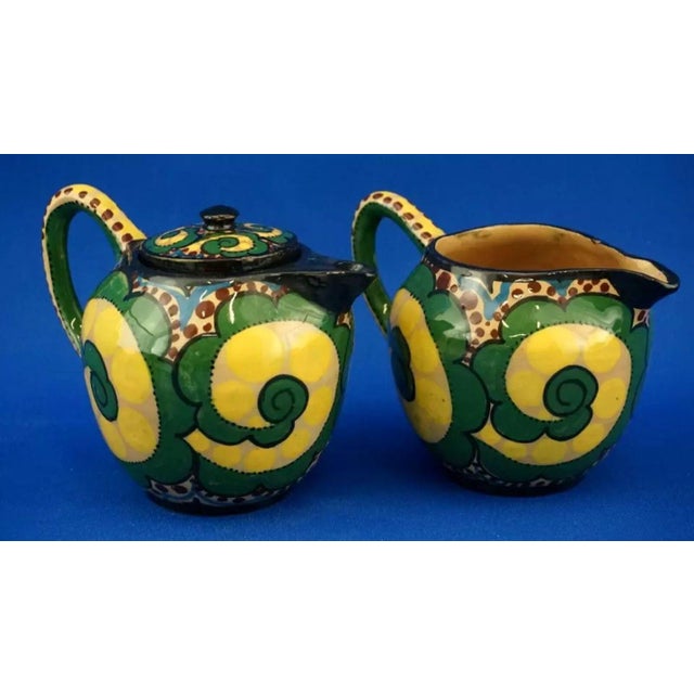 1920s Futurist Ceramic Service from Ruggero Lanni Rome, Italy, 1920s, Set of 15 For Sale - Image 5 of 18