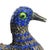 Vintage Filigree Enamel Duck Bird Figurine Sterling Silver Beak and Feet Blue & Gold With Green Eyes For Sale - Image 9 of 16