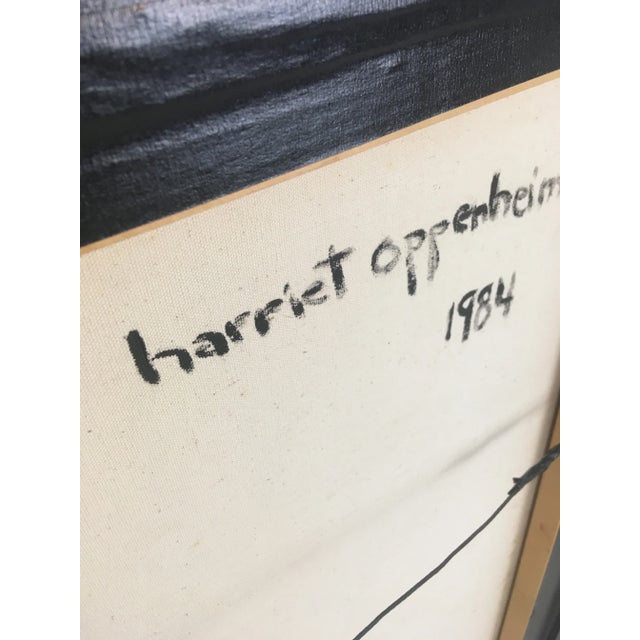 1980s Mixed Media Vintage Painting For Sale - Image 5 of 7