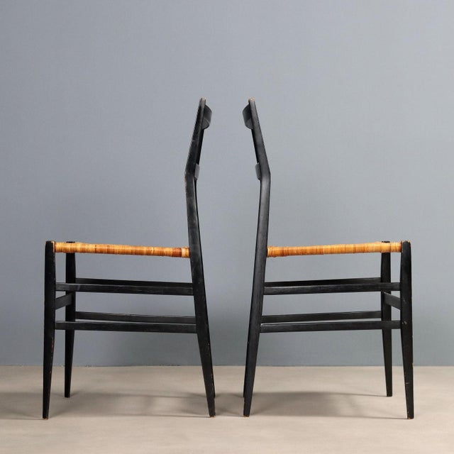 Cassina Vintage 699 Superleggera Chairs by Gio Ponti for Cassina, Italy, 1960s, Set of 2 For Sale - Image 4 of 10