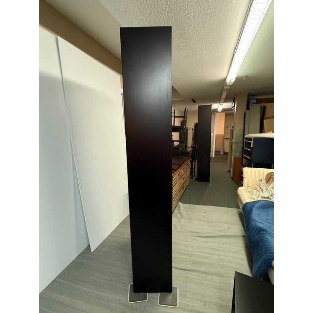 2010s Tall Wood Display Cabinet With Glass Door and Lower Storage For Sale - Image 5 of 12