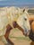 2010s Gathering the Mares, ca. 2013 by Lani Vlaanderen | Oil on canvas Horses walking in a landscape. For Sale - Image 5 of 5