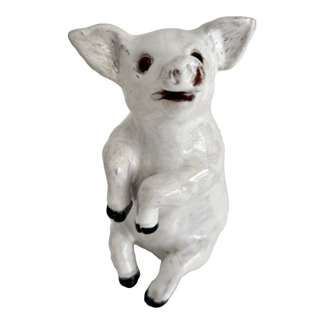 Early 1900s French Bavent Artisan Pig Signed For Sale