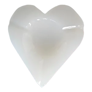Vintage Alabaster Playing Card Symbol Heart Shaped Ashtray