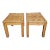 Conant Ball Mid-Century Oak Parquet Checquered Side Tables, Pair For Sale