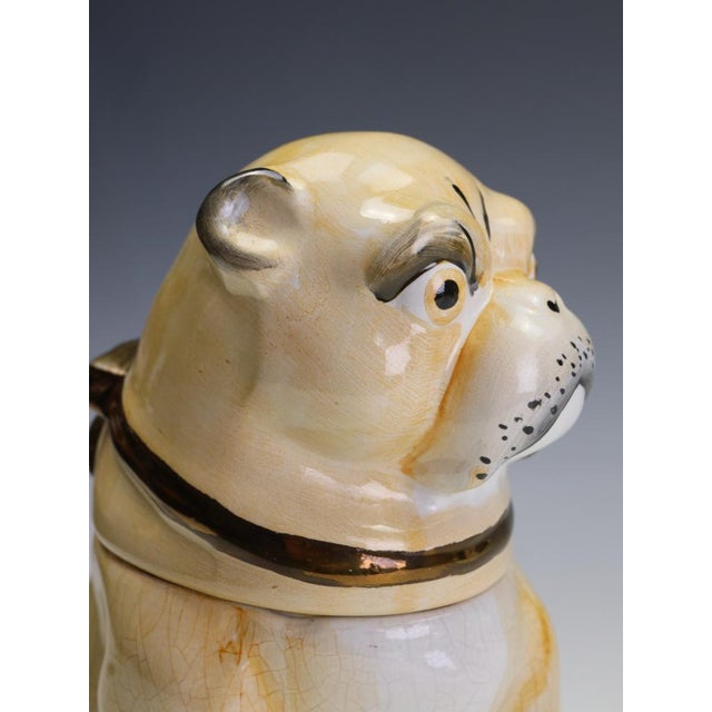 Seated Pug Tobacco Jar from Staffordshire Pottery, 1900 For Sale - Image 17 of 18