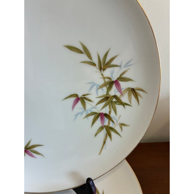 Mid 20th Century Mid 20th Century Sango Bali Bamboo & Orchid Dinner Plates – Set of 6 For Sale - Image 5 of 11