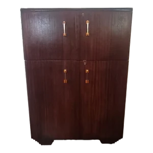 1940s Art Deco Rock Ola Cocktail Cabinet Fancy Bar Heavy Duty Made.