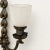 1930s Art Nouveau Two Arms Bronze W Frosted Milk Glass Shades Wall Sconce, a Set of 3 For Sale - Image 12 of 13