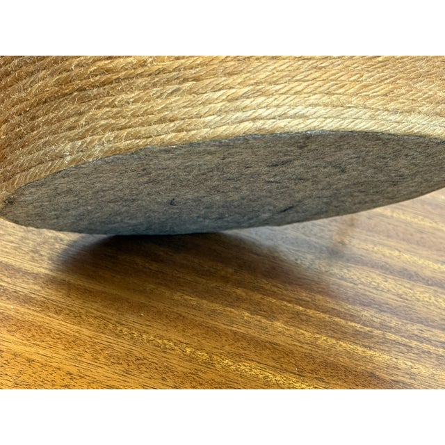 Mid 20th Century Rustic Textured Rope Table Lamp For Sale - Image 12 of 12
