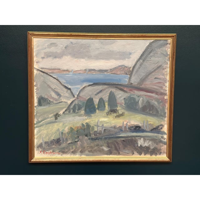 Sven Engblom, Landscape, 1960s, Oil on Canvas For Sale - Image 15 of 18